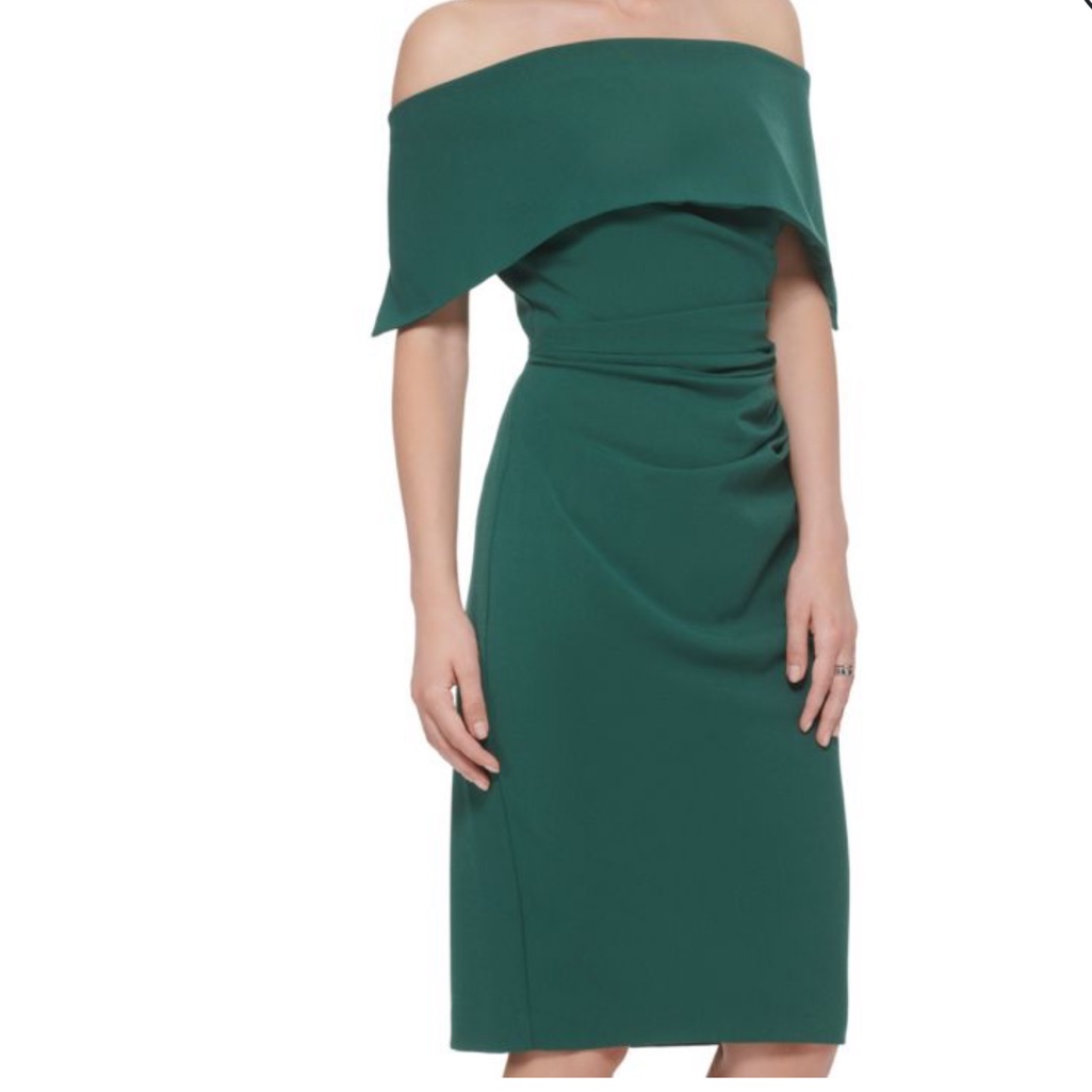Vince Camuto Strapless Emerald Green Dress